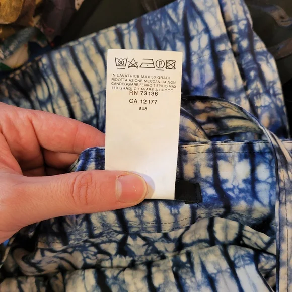 Weekend Max Mara Blue/White Tie-dye Maxi Dress - Size 12 - Picture 6 of 8